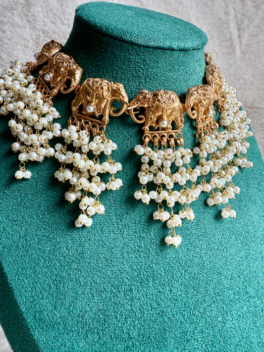 24k Gold Plated, Haathi Necklace