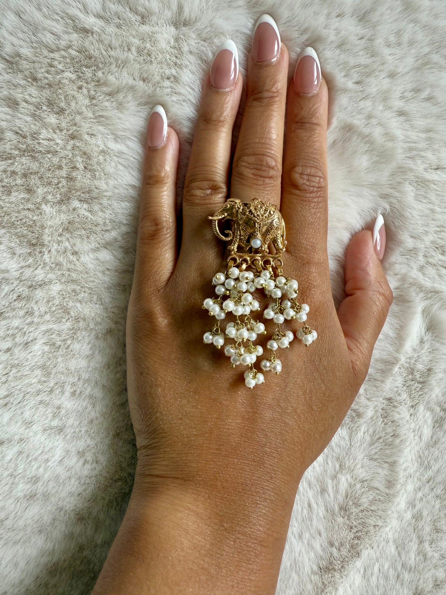 24k Gold Plated, Haathi Ring